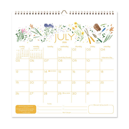 2026 Seedlings Garden Party 12 Month Classic Grid Calendar