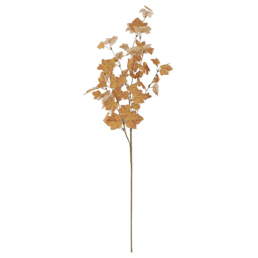 34 Inch Orange Maple Leaf Stem