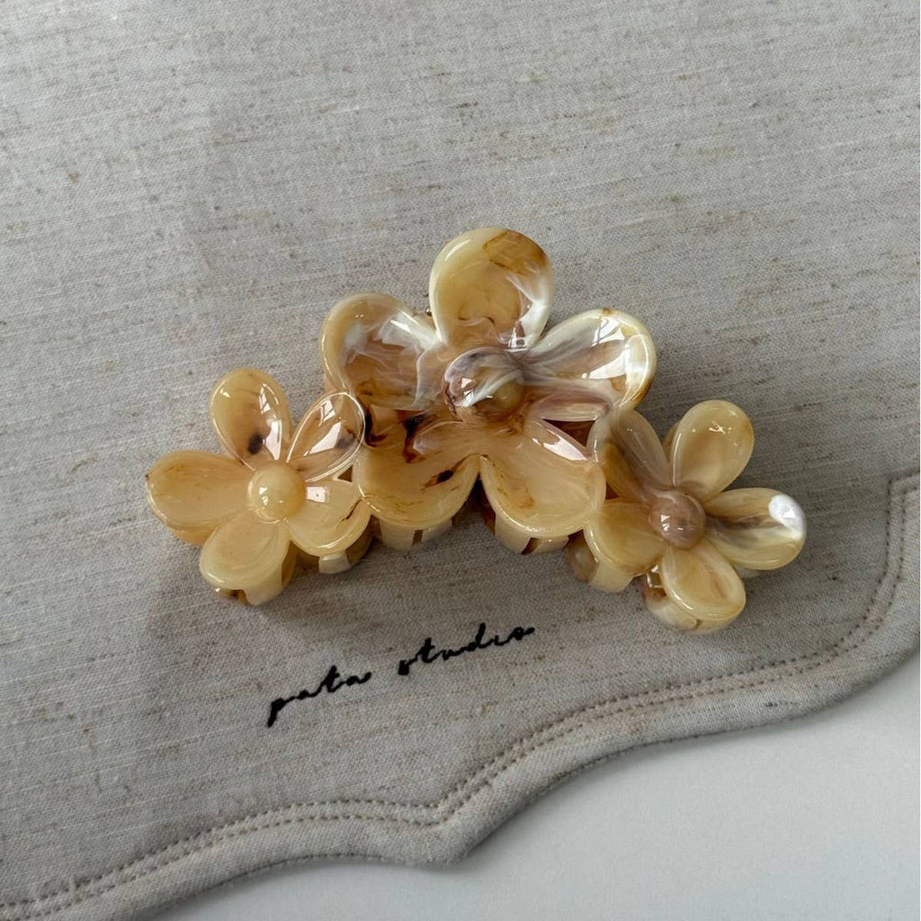 Brown Marble Claw Clip