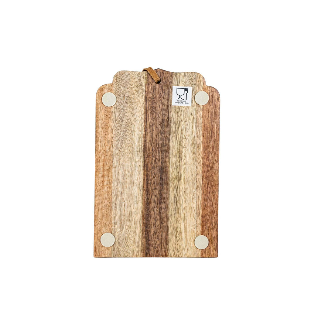 Florence Pieced Rectangle Cutting Board Natural Mango Wood