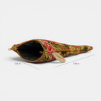 Floral Jacquard Glasses Case – Mustard & Red (Esme)