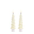 6" Ivory Mini Tree LED Taper Candles