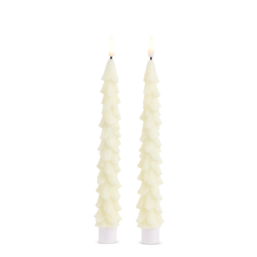 8.5" Ivory Tree LED Taper Candles