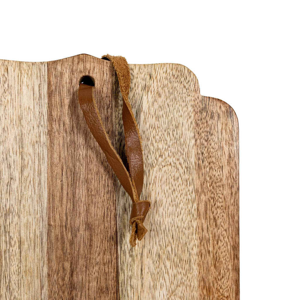 Florence Pieced Rectangle Cutting Board Natural Mango Wood