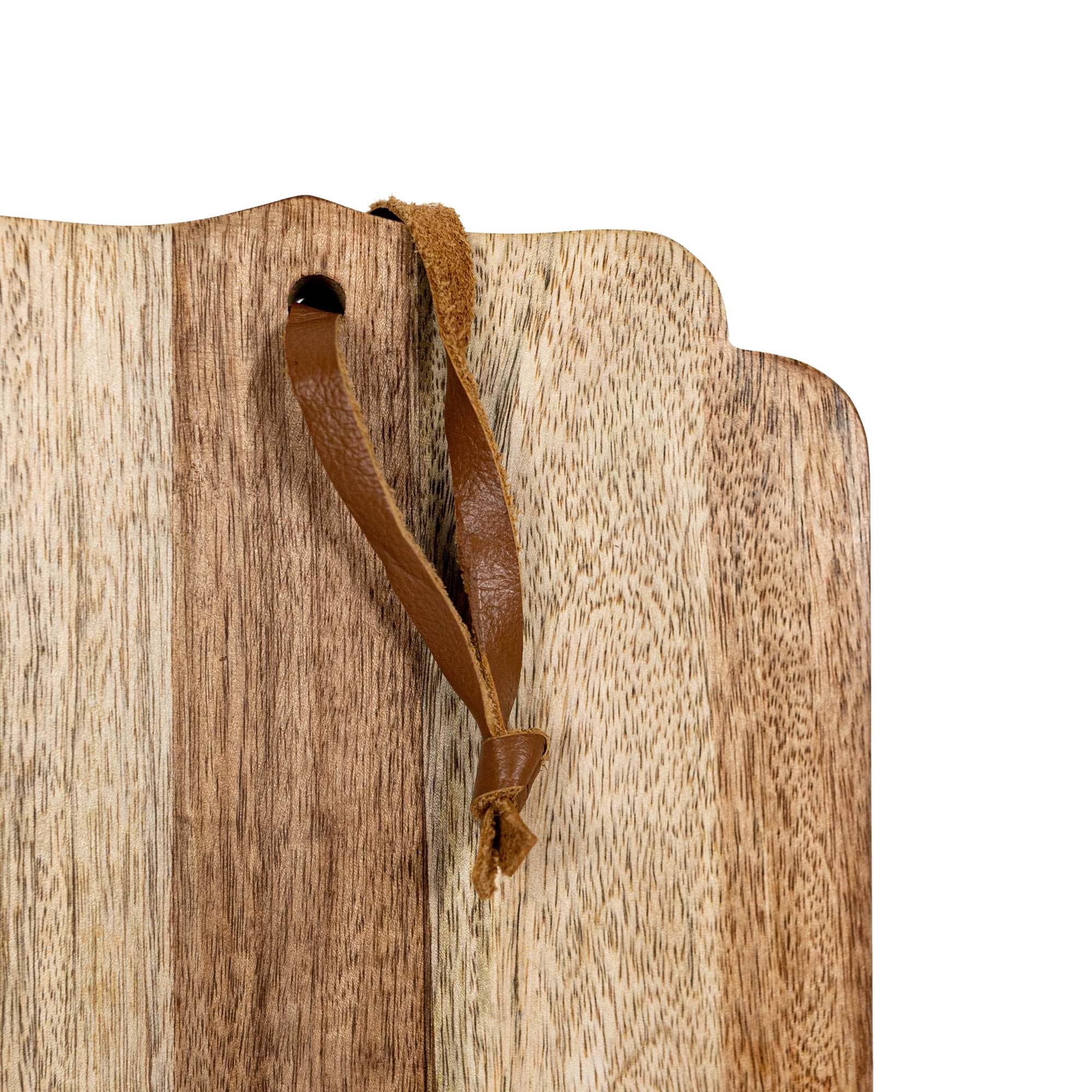 Florence Pieced Rectangle Cutting Board Natural Mango Wood