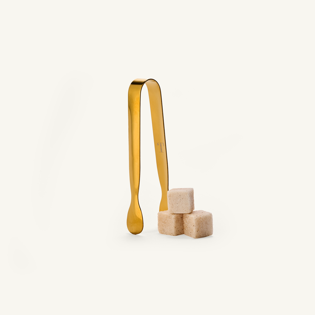 Gold LUXE Mini Tongs for Mixer Cubes/Garnish, 4.5 inch