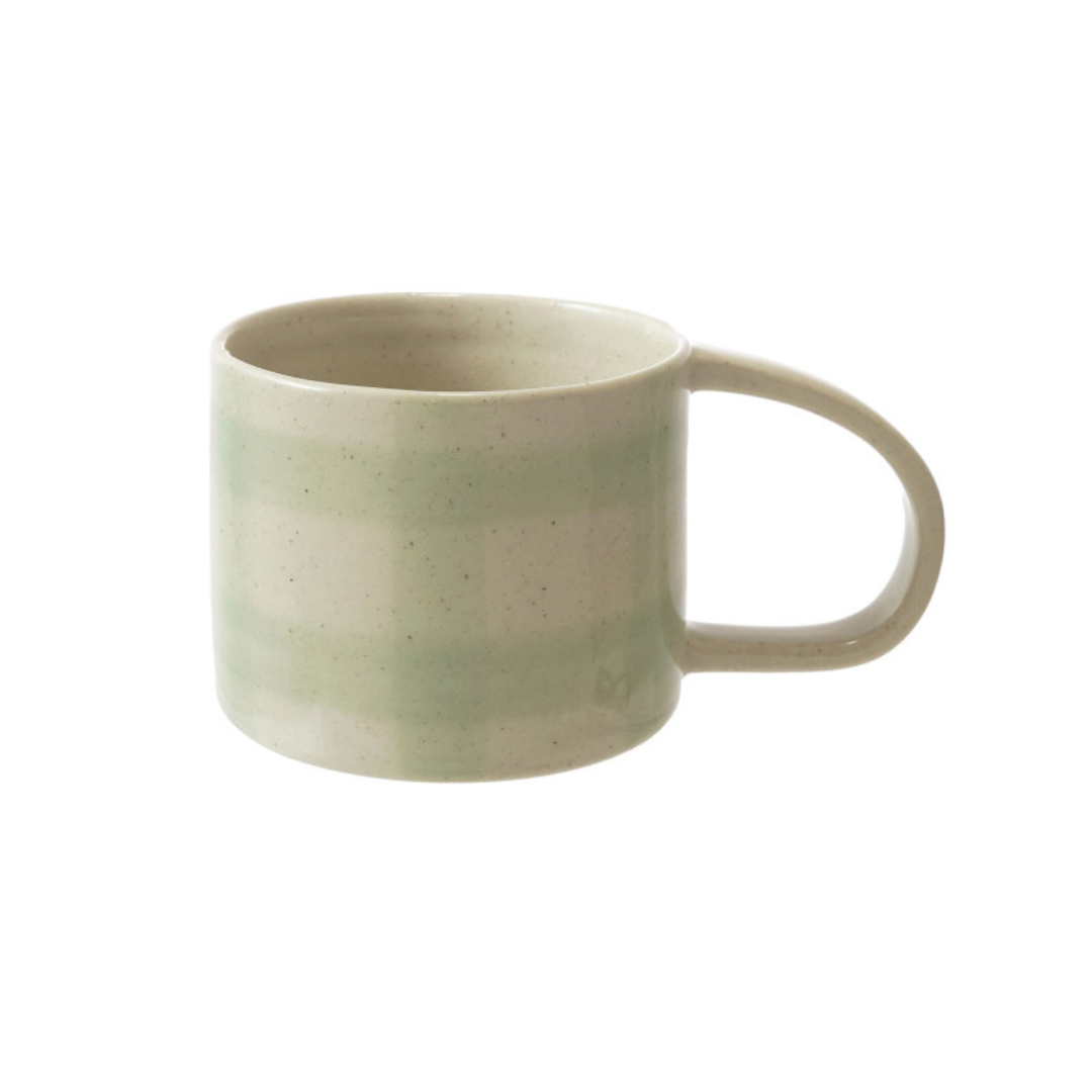 Gingham Stoneware Mug