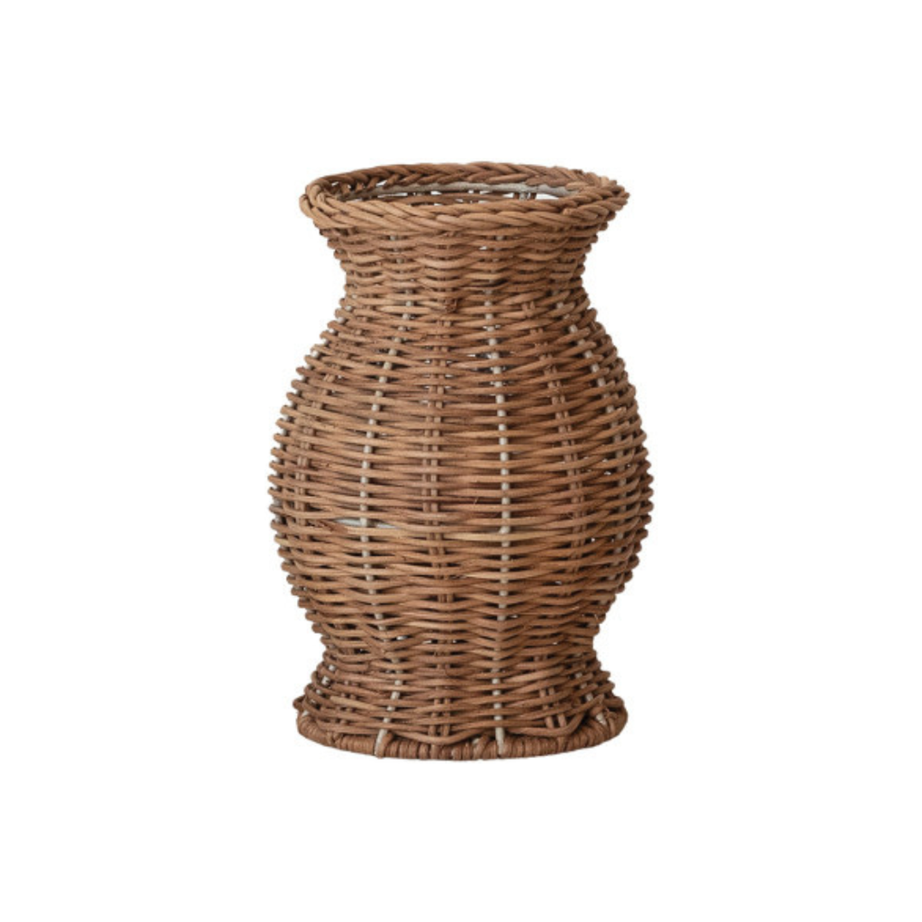 Hand-Woven Rattan Vase