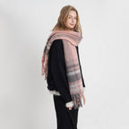 Plaid Tassel Scarf