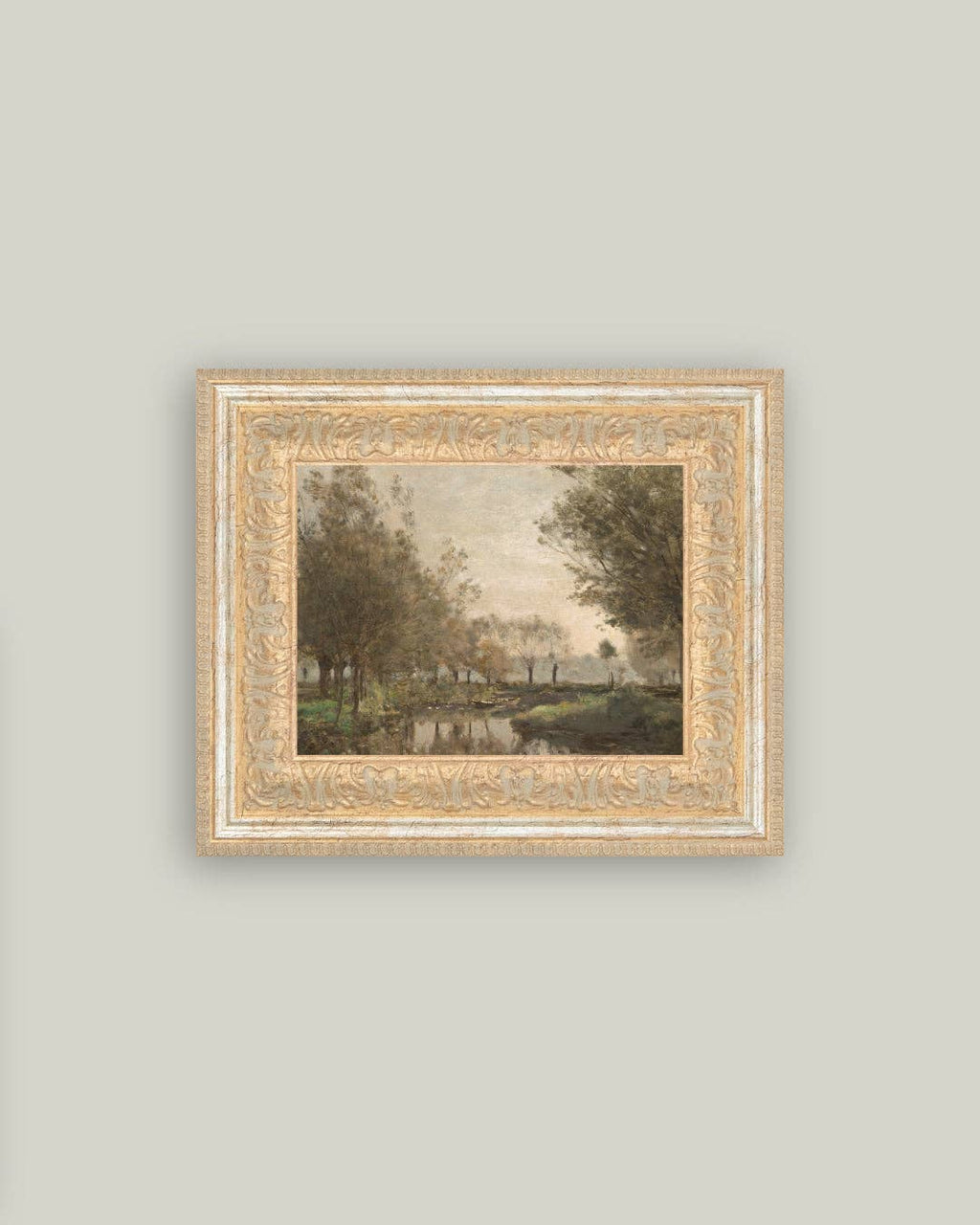 "The Creek" Framed Antique Art