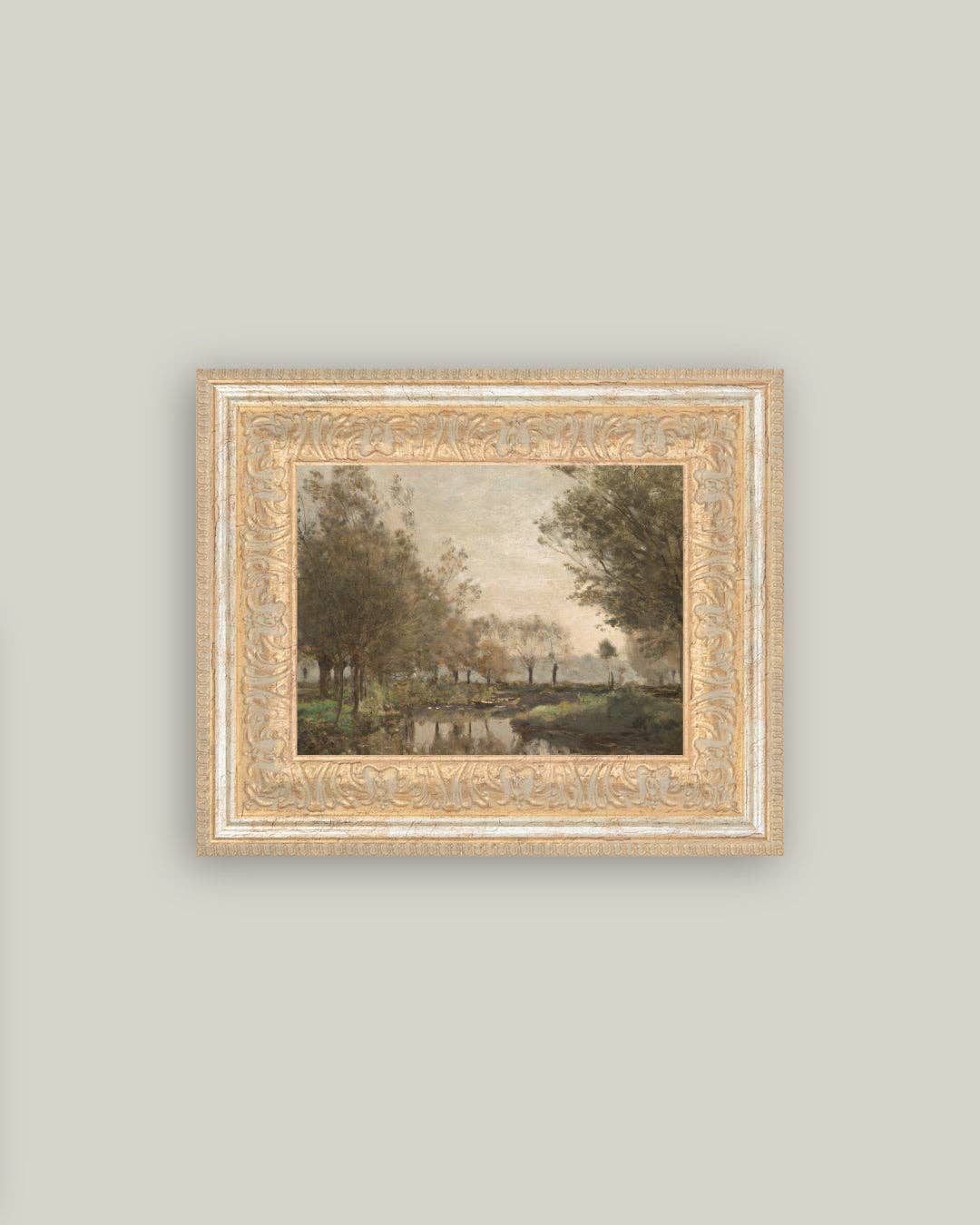 "The Creek" Framed Antique Art