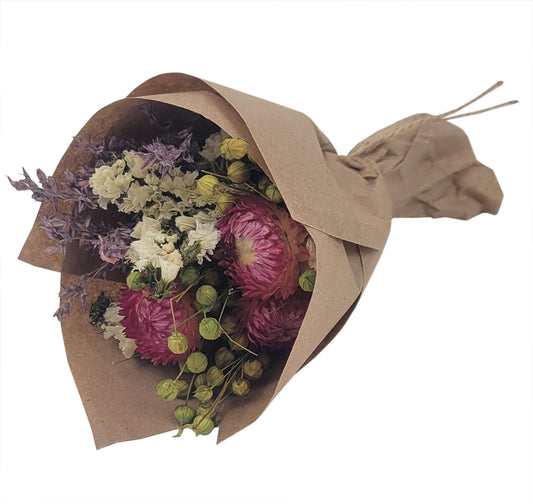 Mini Strawflower & Larkspur Bouquet
