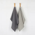 Waffle Tea Towel Set/2 - Charcoal
