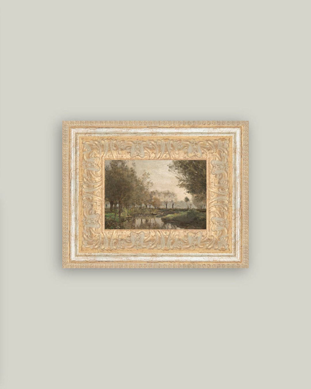 "The Creek" Framed Antique Art
