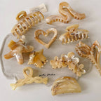 Brown Marble Claw Clip
