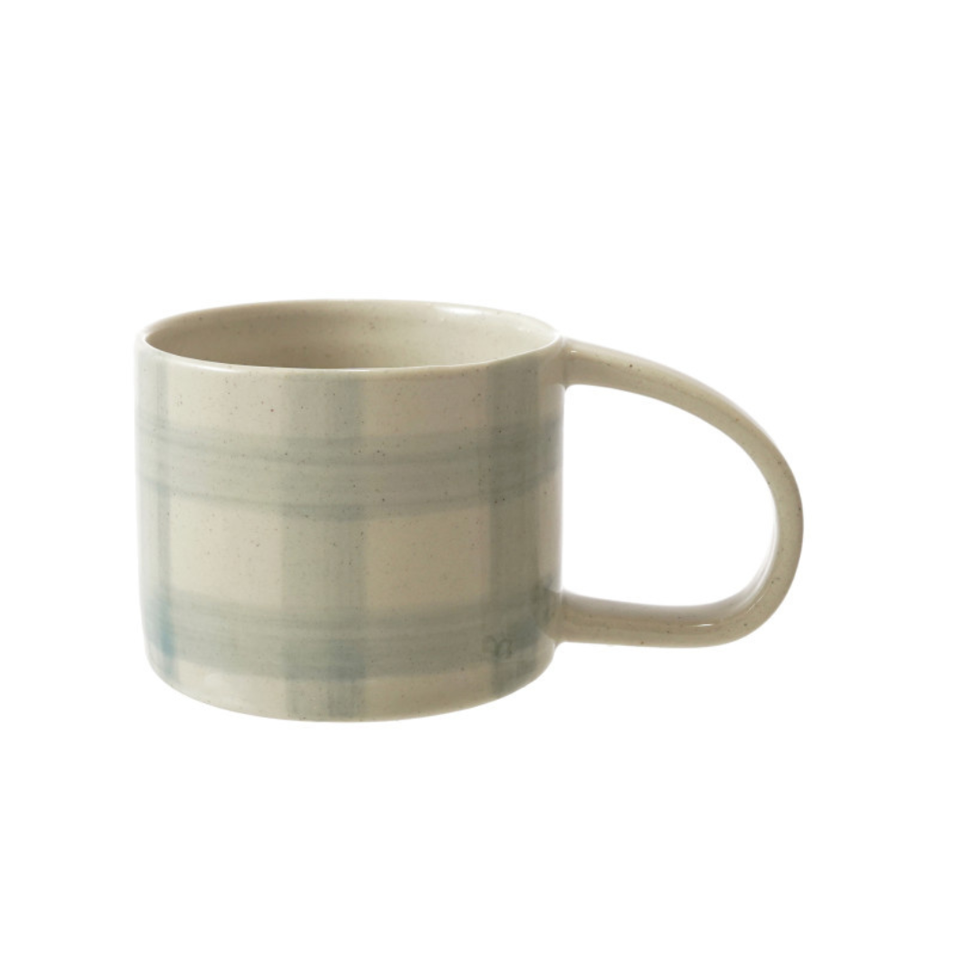 Gingham Stoneware Mug