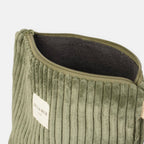 Corduroy Large Makeup Bag – Olive Green (Musgo)