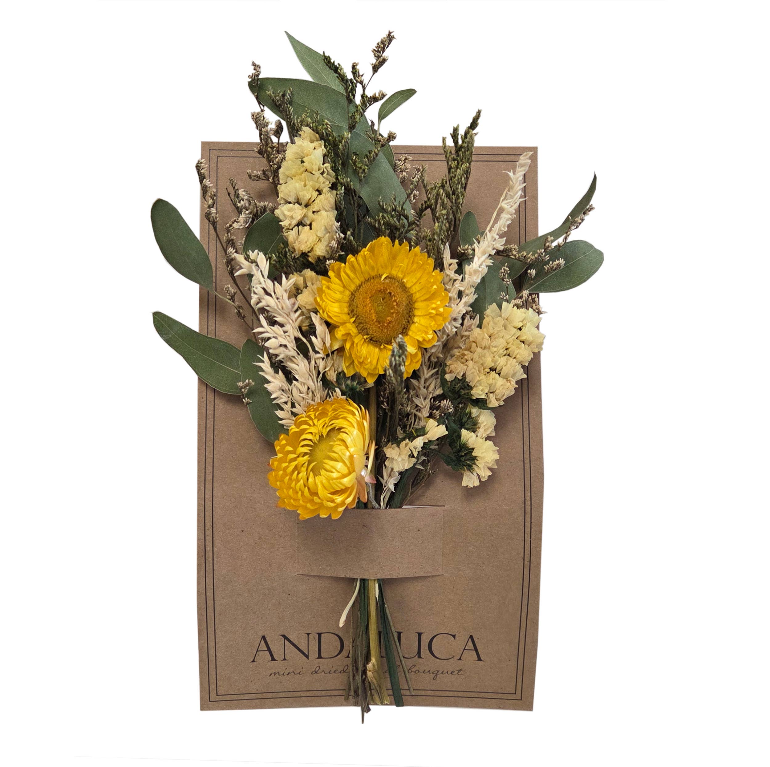 Yellow Strawflower Mini Bouquet