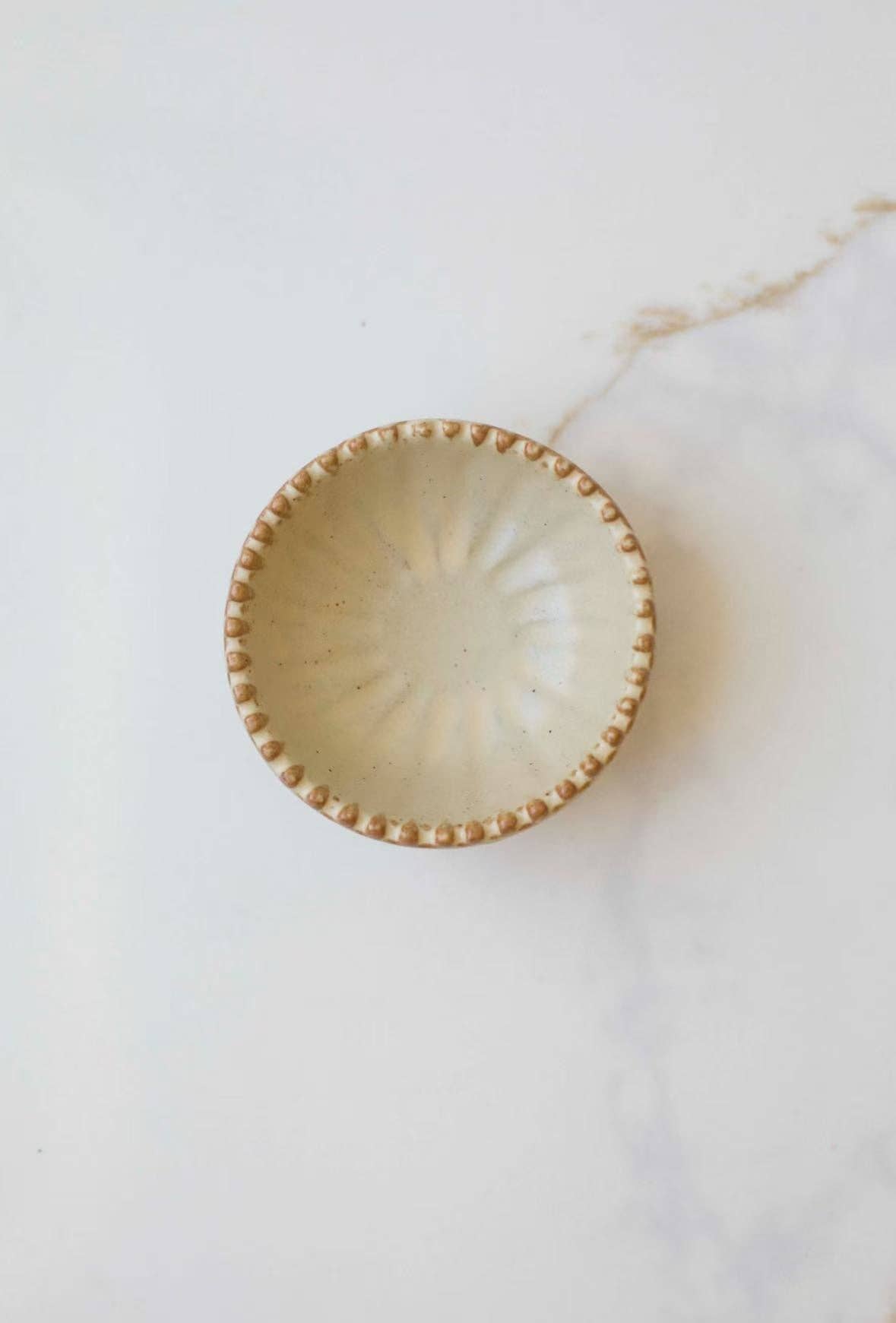 Ruffled Edge Ceramic Pinch Bowls