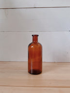 Vintage Amber Apothecary Bottles