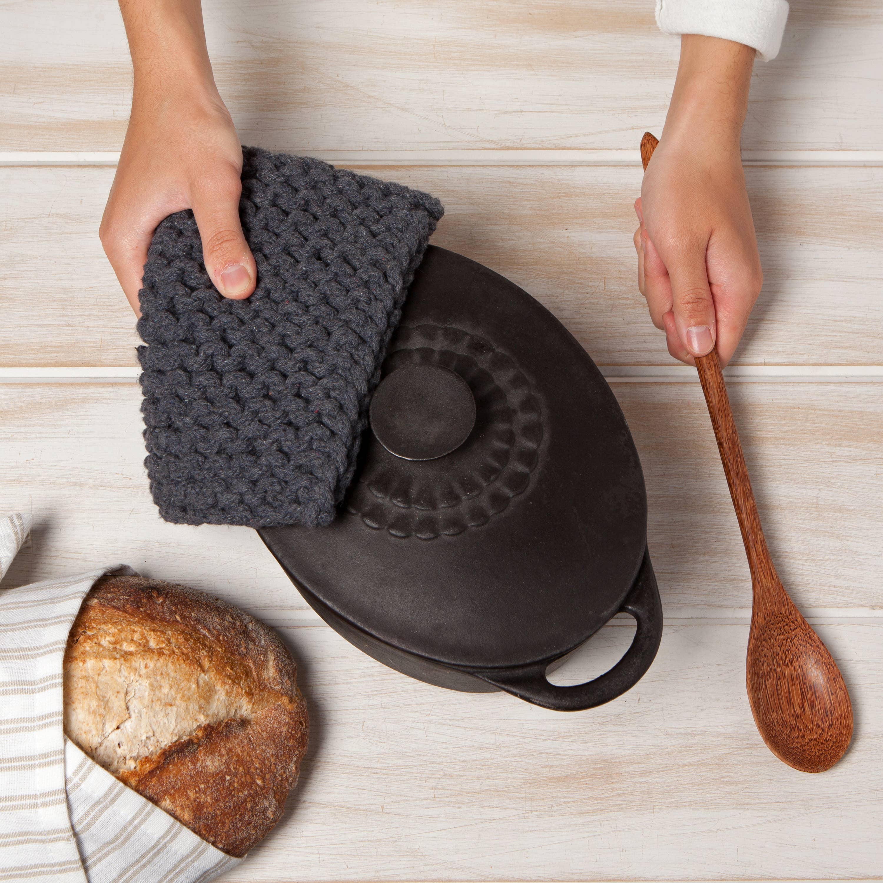 Knit Potholder - Shadow