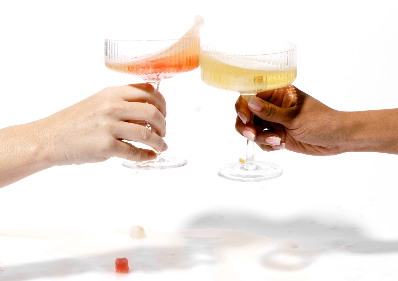 Champagne Bellini Mixer Trio, Strawberry & Raspberry