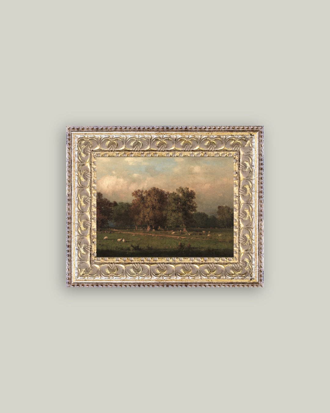 Sheep Farm Framed Antique Art Print