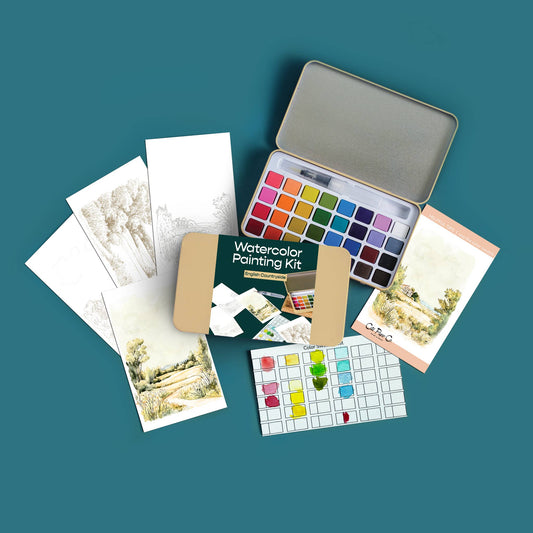 Watercolor Painting Kit - English Countryside