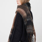 Plaid Tassel Scarf