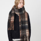 Plaid Tassel Scarf