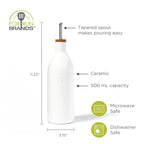 White Ceramic Oil Bottle