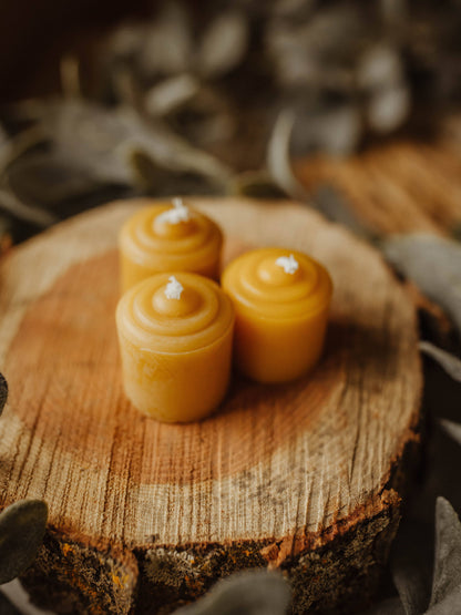 Mini Beeswax Votive Candles