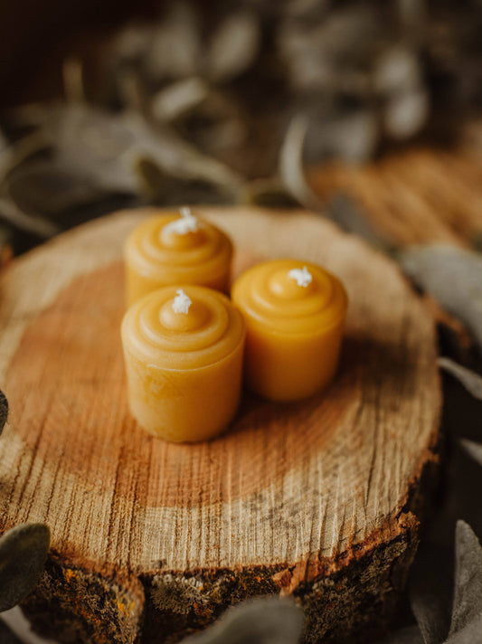 Mini Beeswax Votive Candles