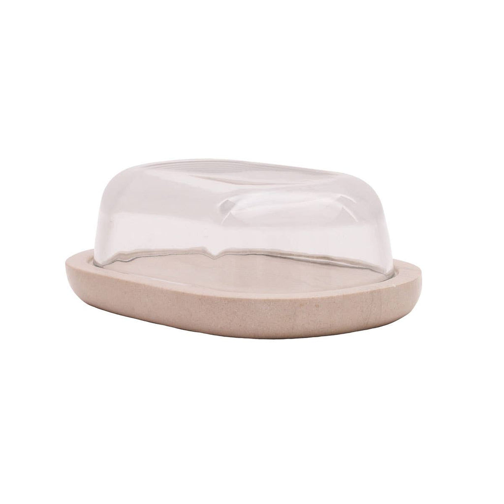 Abigail Marble Butter Keeper with Lid