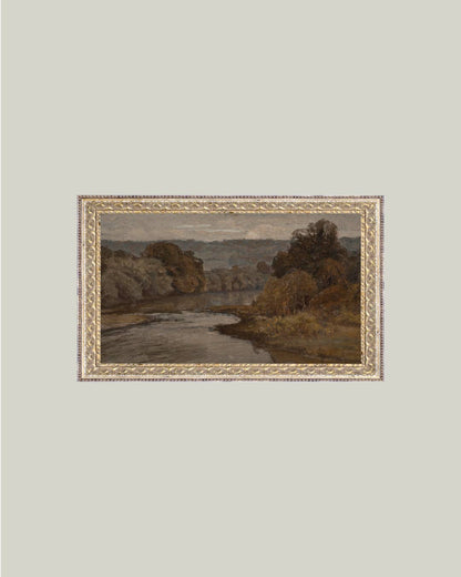 Autumn River Framed Antique Art Print