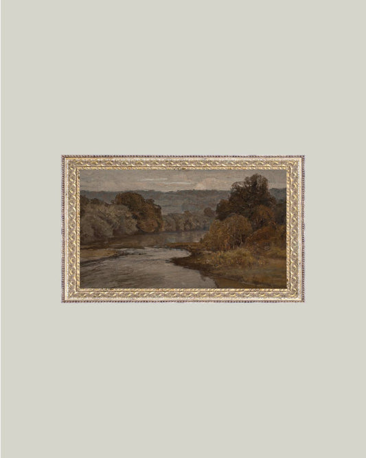 Autumn River Framed Antique Art Print