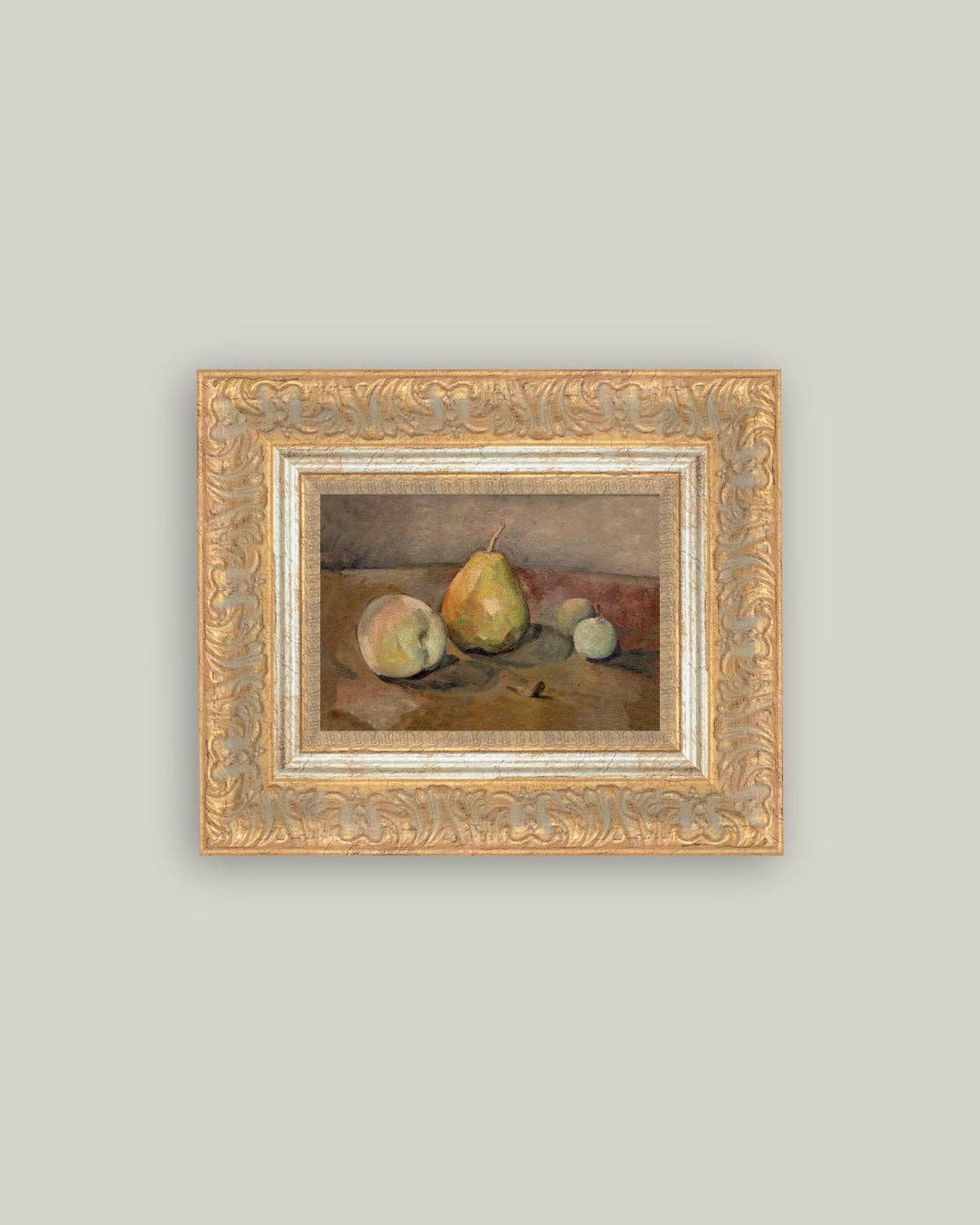 Pears and Apples Framed Antique Art