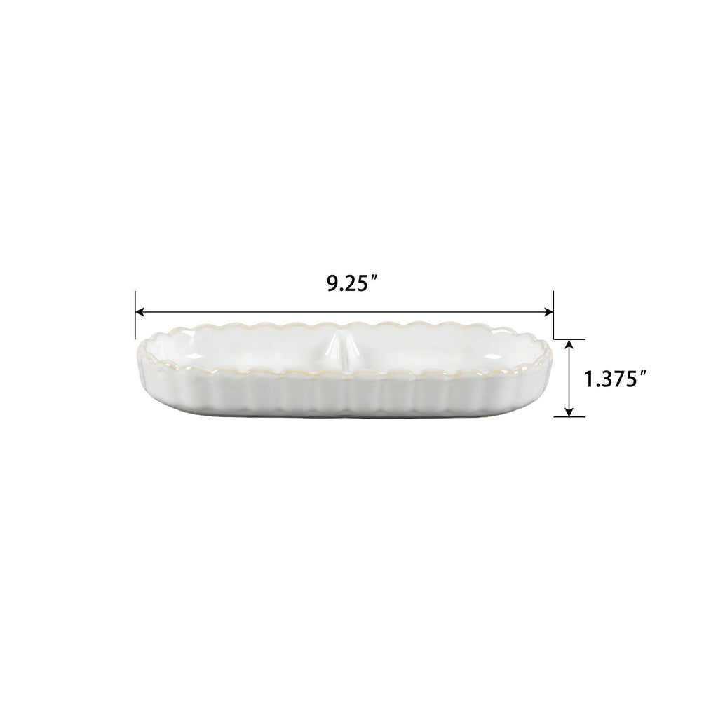 9.25"L Ceramic Trinket Tray