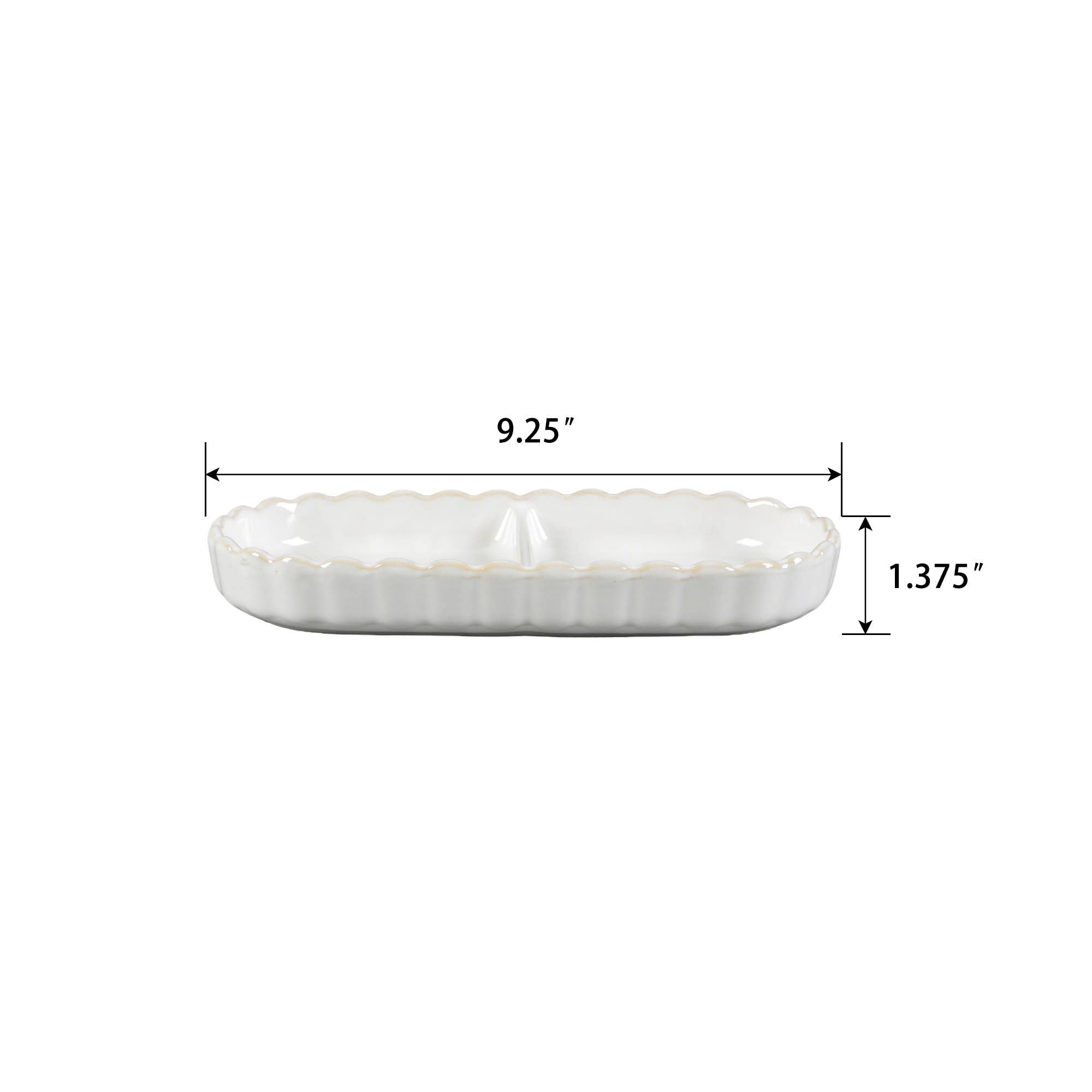 9.25"L Ceramic Trinket Tray