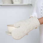 Oven Glove - Slub Chambray- Taupe