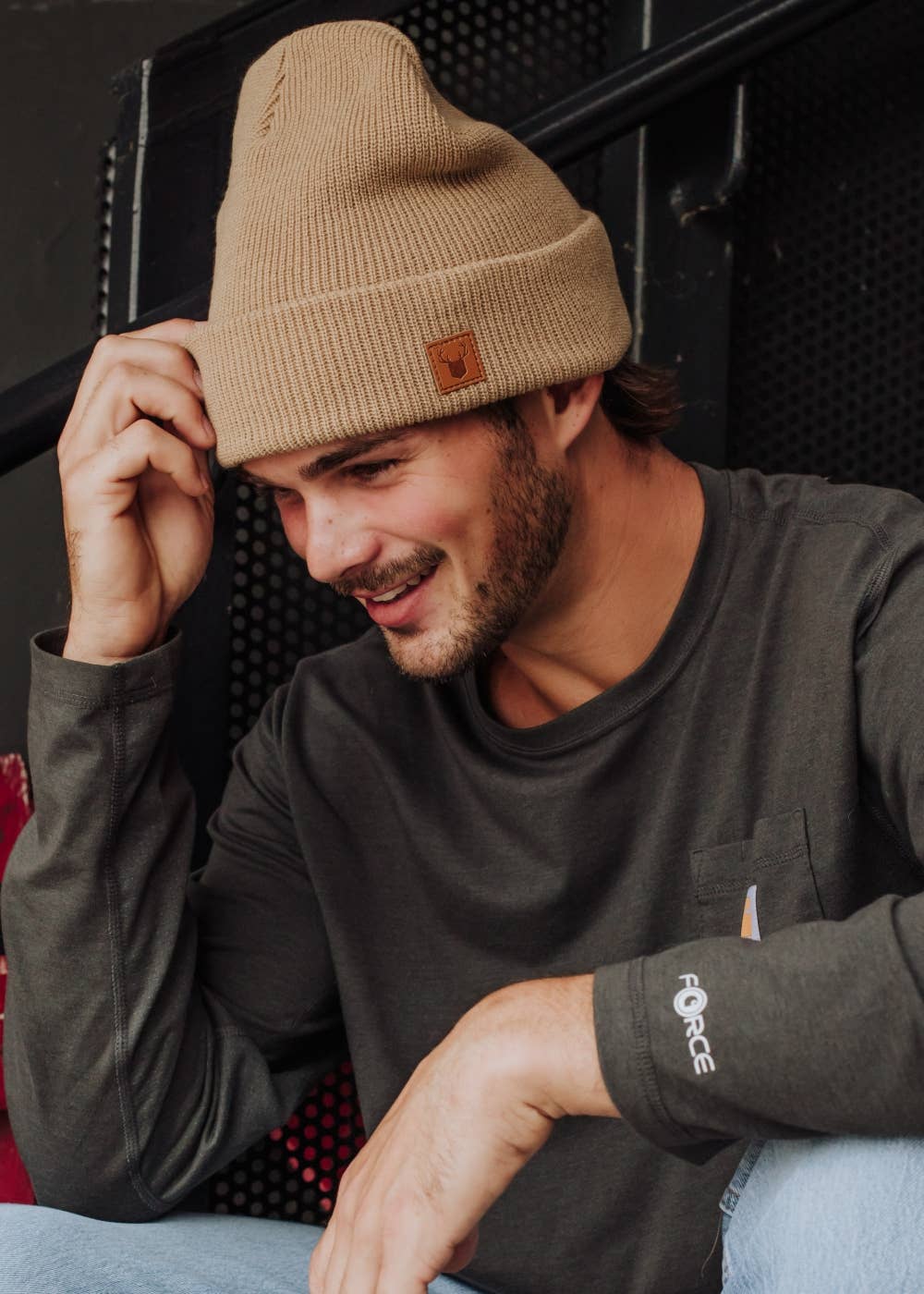 Tan Knit Beanie
