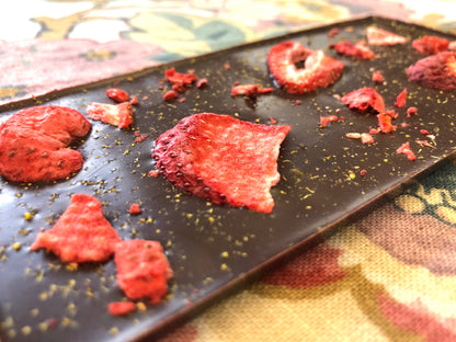 71% Organic Chocolate Bar w/ Fennel Pollen & Strawberries