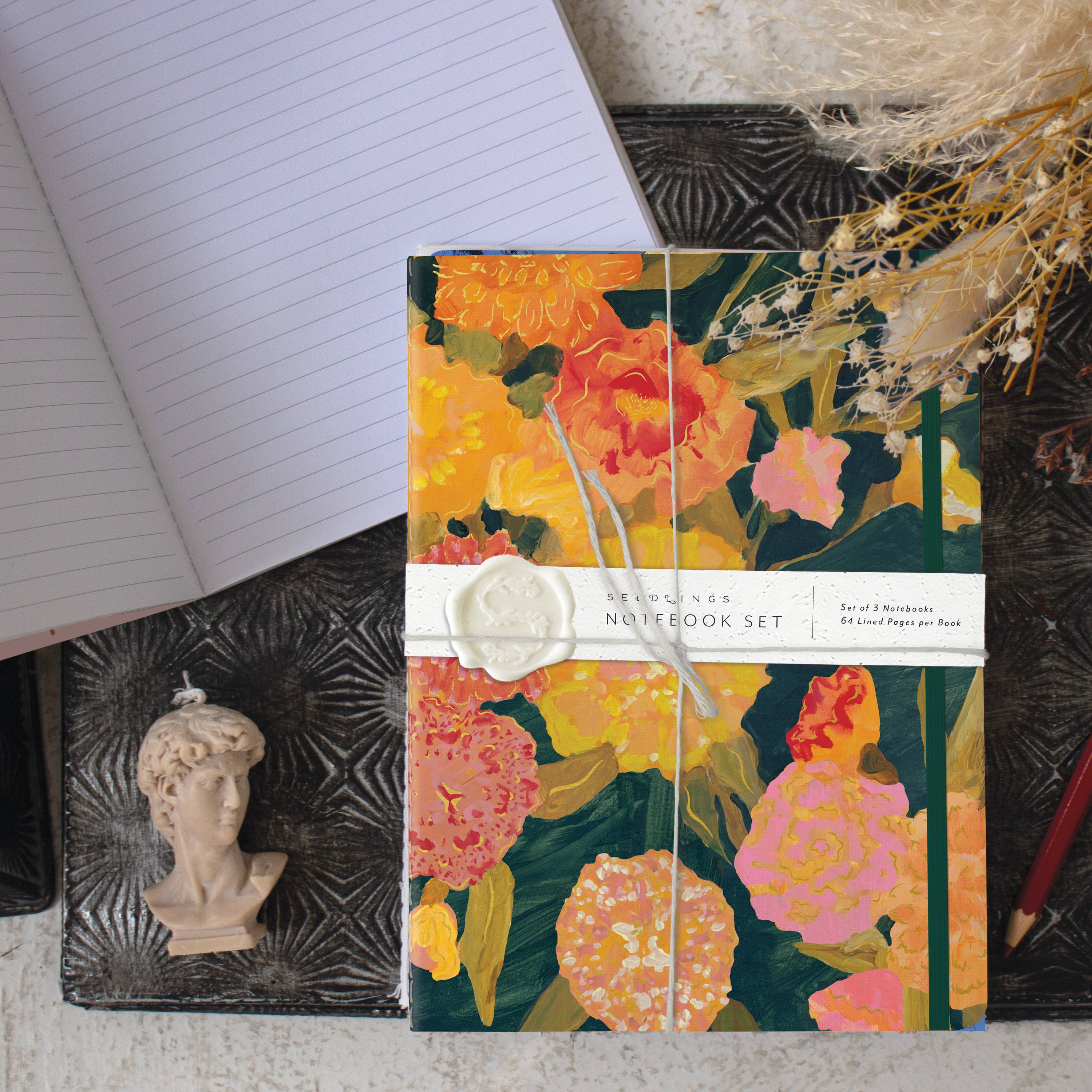 Marigolds Sewn Trio Notebook Set