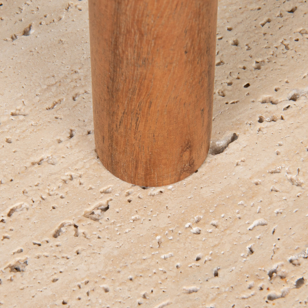 Acacia Wood Paper Towel Holder with Scalloped Base