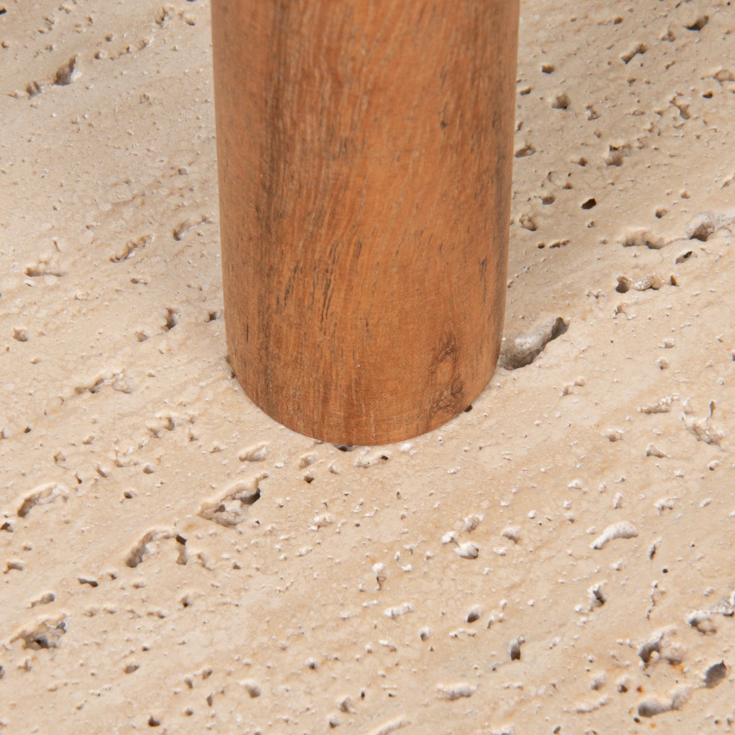 Acacia Wood Paper Towel Holder with Scalloped Base