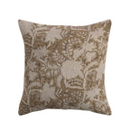 Cotton Double Cloth Block Printed Pillow with Floral Pattern