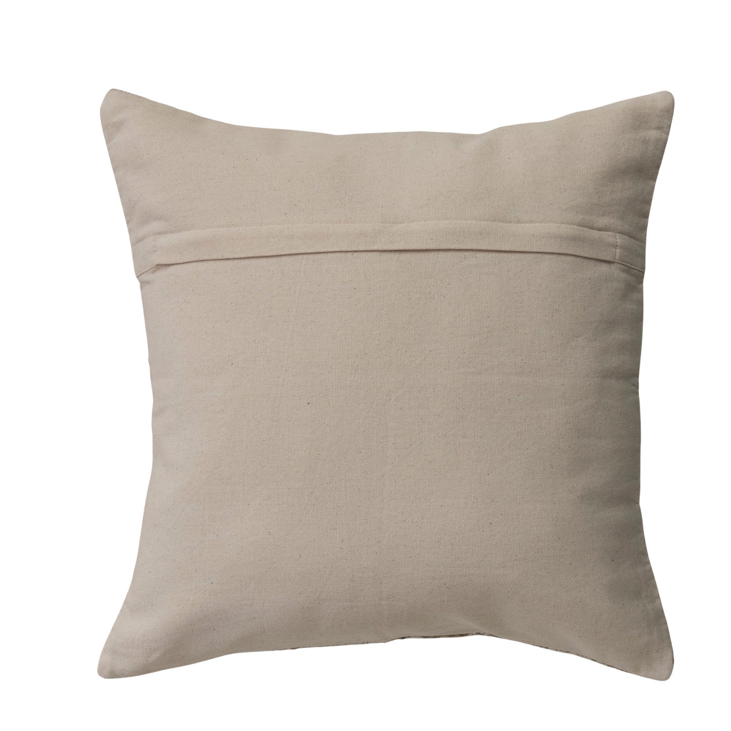Cotton Double Cloth Block Printed Pillow with Floral Pattern