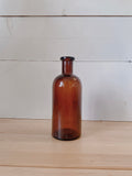 Vintage Amber Apothecary Bottles