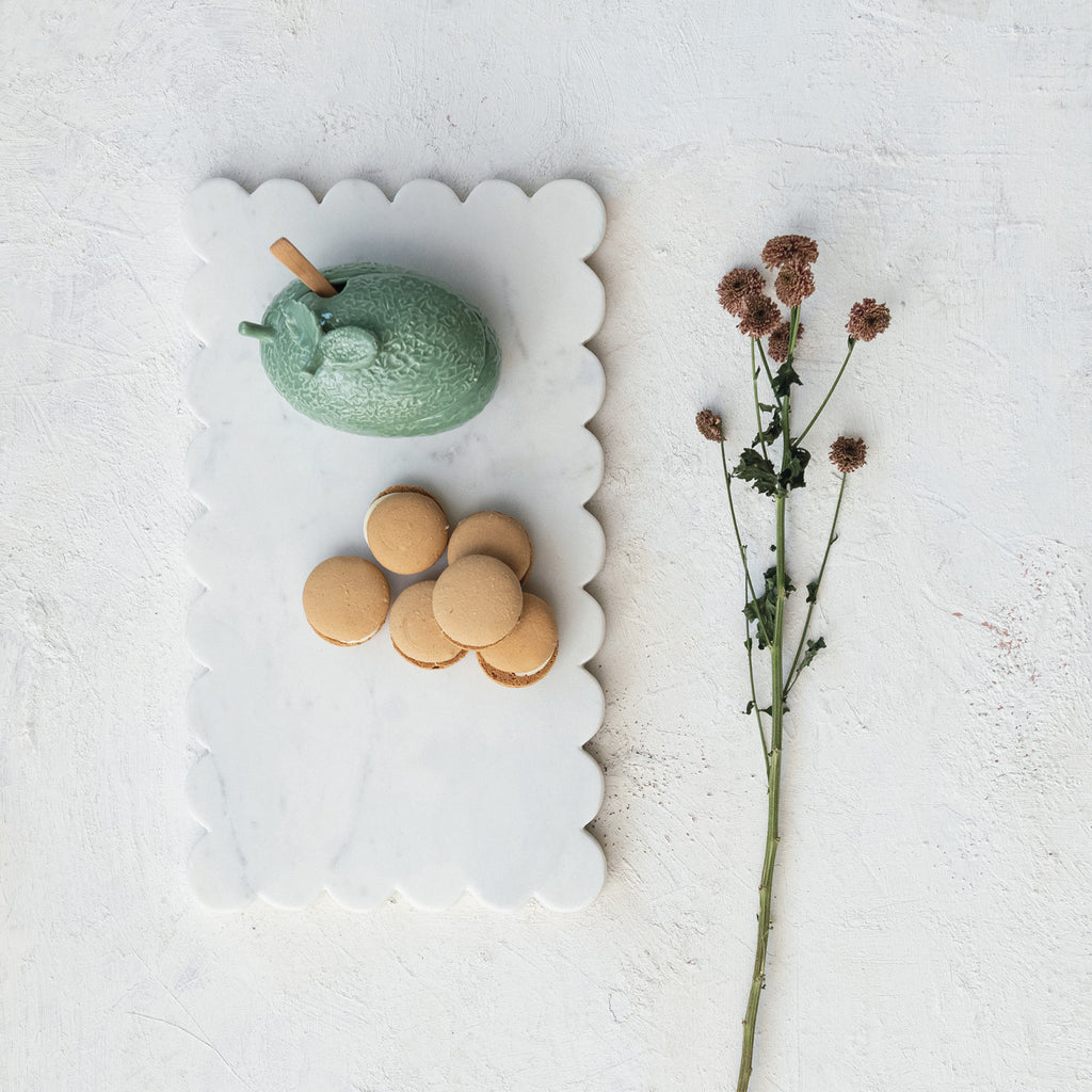 Marble  Board w/ Scalloped Edge