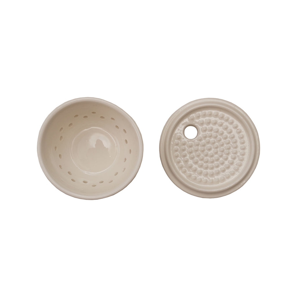 Stoneware Garlic Grater & Keeper